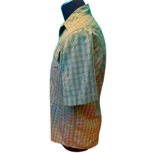 Wrangler Men's Breathable Fishing Shirt - Medium, Green Plaid, Pockets & Mesh 2X - Picture 3 of 8
